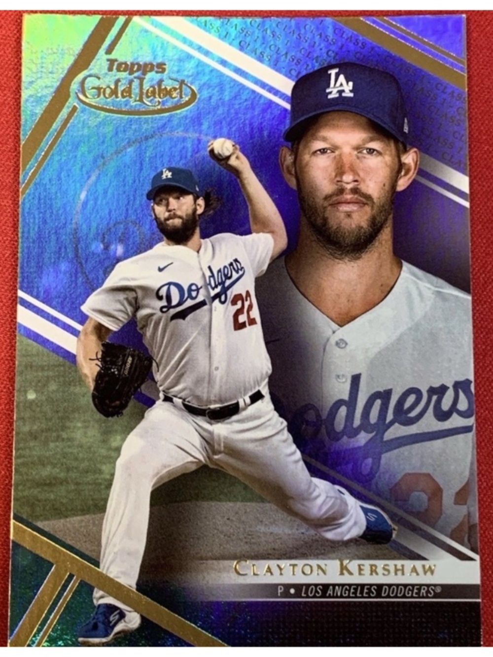 Clayton Kershaw 2024 Topps Gold Label Dodgers Refractor Baseball Card